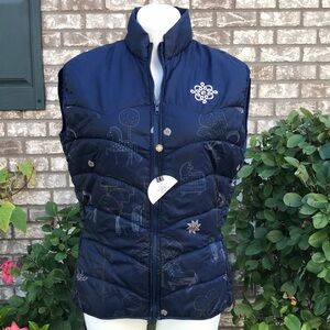 NWT🐲💙 Espoir Puffy Vest Navy Medium